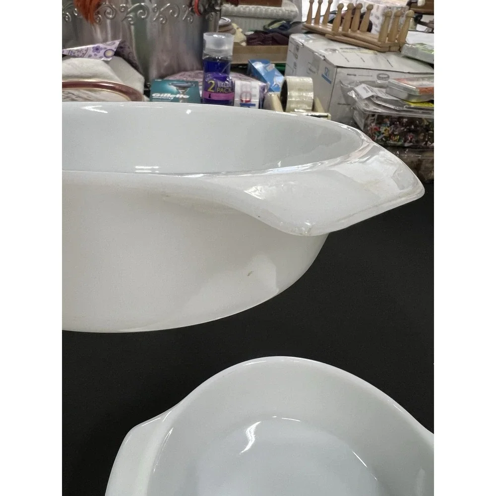 Set Of 2‎ Vintage Anchor Hocking Fire King Corn Flowers 1qt. 1.5 Qt Casserole